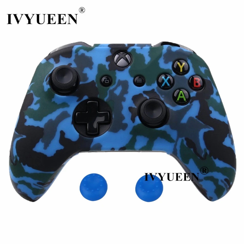Blue Camo Силиконовый защитный чехол IVYUEEN для XBox One X S, защитный чехол для контроллера, камуфляжный чехол с принтом для переноса воды - Цвет: Blue Camo