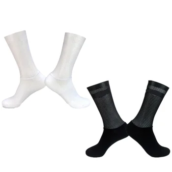 

New Pro Team Aero Socks Anti Slip Silicone Cycling Socks Men Bicycle Sport Running Bike Socks Calcetines Ciclismo