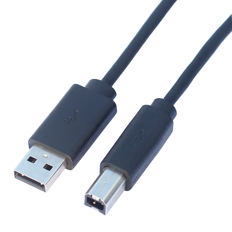 

1.75m/6ft Black USB 2.0 Type A Male to B Male Printer Cable Cord