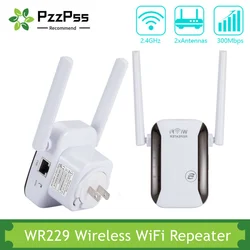 Répéteur WiFi sans fil PzzPss, routeur 2.4G 300Mbps, amplificateur de Signal réseau WR229 b/g/n 2 antenne, Booster WiFi domestique 
