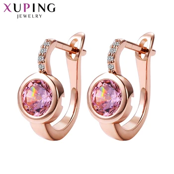 

Xuping Fashion New Design Hoop Earrings with Synthetic Cubic Zirconia Valentine's Day Luxury Jewelry for Women Girl Gifts 20160