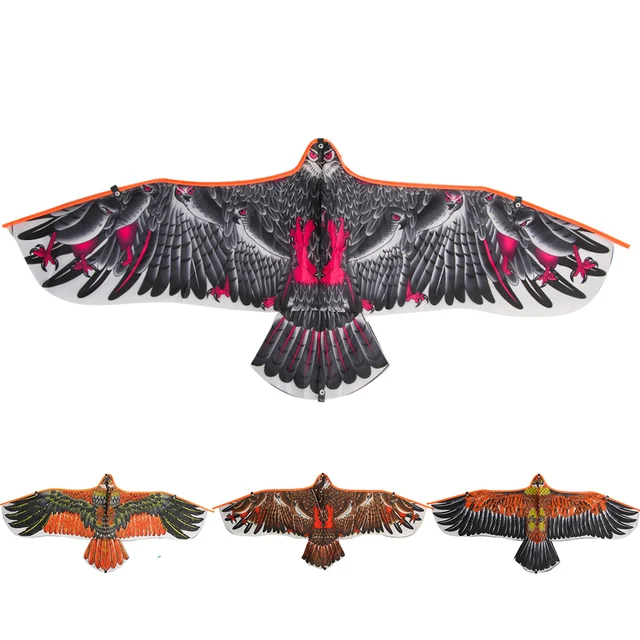 New Eagle Kite With 30 Meter Kite Line Large Eagle Fly Bird Kites Children Best Gift Family Trips Garden Outdoor Sports Toy 1.1m 1