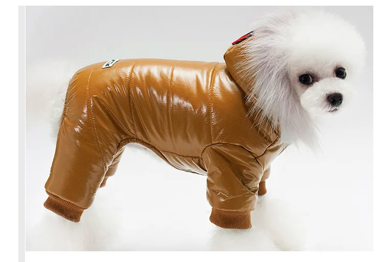 Одежда для собак коллекция года, новое зимнее плотное теплое хлопковое пальто для маленькой собаки с капюшоном