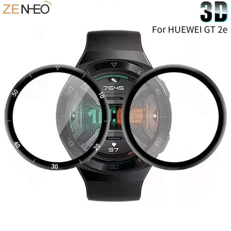   1/2PCS 화웨이 시계 GT 2e / GT2 E 용 보호 필름 커버 Smartwatch 전체 화면 보호기 GT2E 케이스 3D 곡선 가장자리 필름 