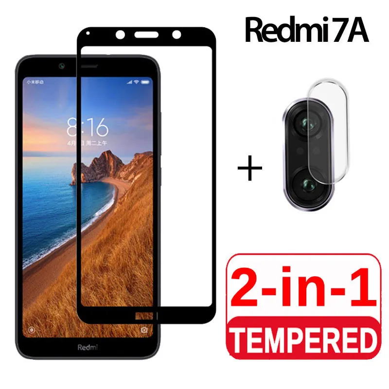 2-в-1 Камера стекло на редми нот 7стекло Redmi 7 3D ззащитное стекло Redmi Note 7 стекло Экран протектор стекло redmi 7a ззащитное стекло редми 7 стекло redmi 7 glass - Цвет: 2-in-1Glass Redmi7A