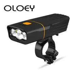 OLOEY велосипедный фонарь USB Перезаряжаемый 5200mAh фара L2 светодиодный фонарь ночной Велоспорт водонепроницаемый велосипедный фонарь фонарик
