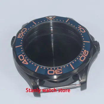 

Sapphire glass 41mm stainless pvd coated watch case fit ETA 2836 Miyota 8215 821A DG 2813 3804 automatic movement
