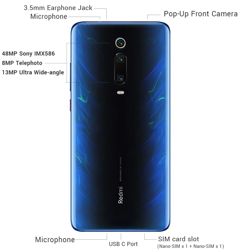 Мобильный телефон Xiaomi Redmi K20 Pro глобальная прошивка 8 Гб ОЗУ 256 ПЗУ восьмиядерный