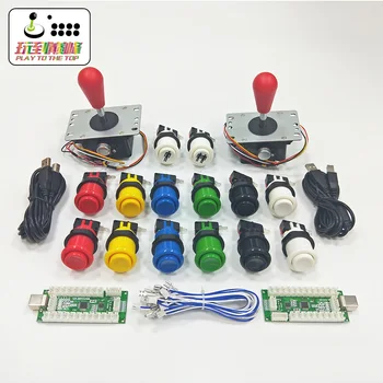 

PC Game Joystick DIY Kits, Zero Delay Arcade 3D Game Handle and USB Encoder Board Support PS3 Game Console,Raspberry Pi, Android