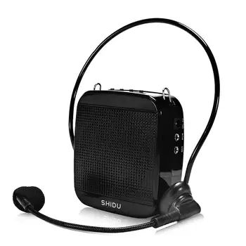 

SHIDU Portable Wired Loudspeaker 15W Voice Amplifier Megaphone Booster With Wired Microphone Loudspeaker Speaker