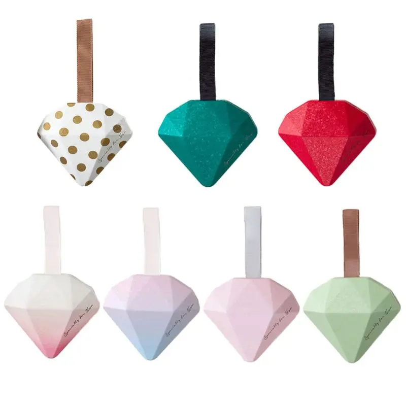 5pcs Diamond Shape Candy Jewelry Coin Cans Storage Container Case Tin Box Holder 72XF
