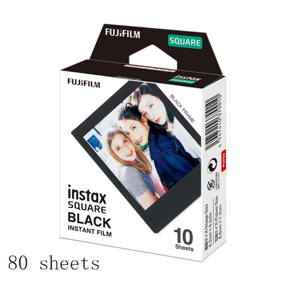 80 sheets 10/20/40/60/80 листов Fujifilm Instax квадратная пленка мгновенной Фотобумага черная оправа для SQ20/10/6 Камера поделиться SP-3 кв принтер - Цвет: 80 sheets