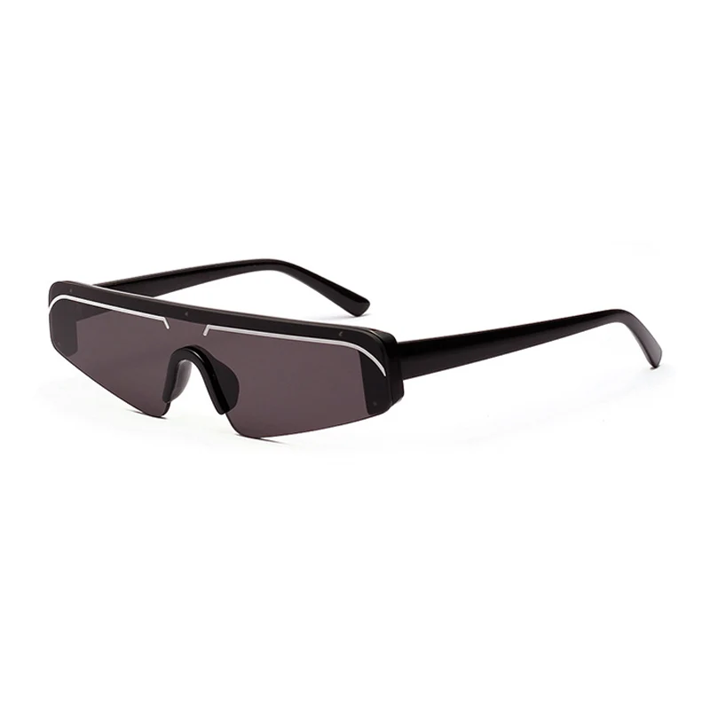 SHAUNA модные очки-половинки фиолетовые зеркальные солнцезащитные очки ретро маленькие кошачьи глаза отражающие оттенки мужские - Цвет линз: Grey