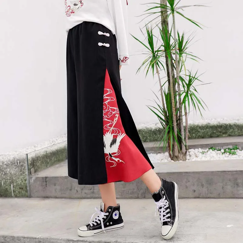 Женские широкие брюки с высокой талией Свободные повседневные до щиколотки