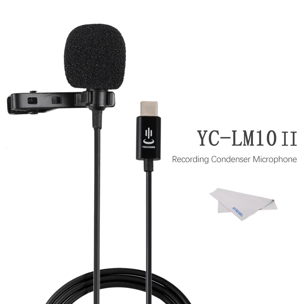 YC-LM10 телефон аудио видео запись петличный конденсаторный микрофон ...