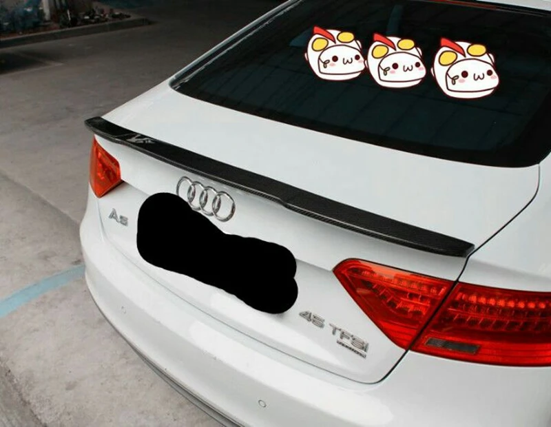 Подходит для Audi A5 Coupe 2 двери 2008 2009 2010 2011 2012 2013 углеродного волокна модифицированный задний спойлер хвост багажник губы крыло
