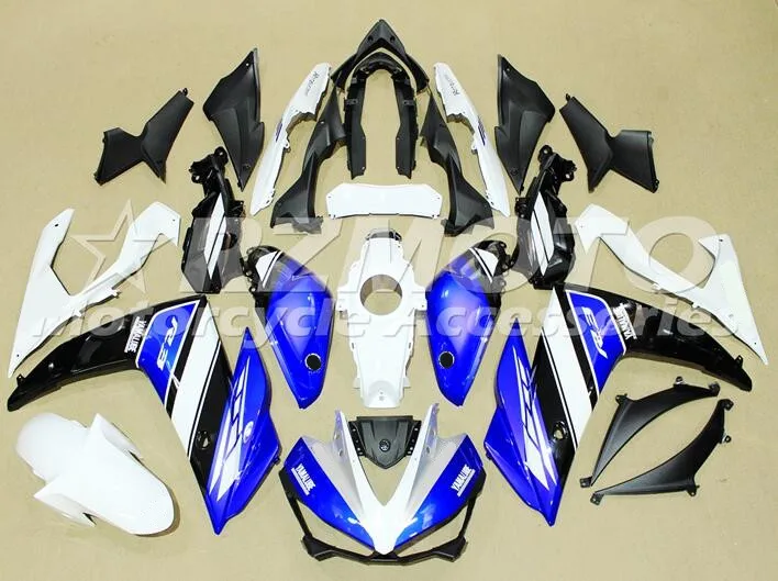 Высокое качество впрыск ABS Полный комплект обтекателя подходит для YAMAHA R3 R25 14 15 16 17 на заказ синий белый черный