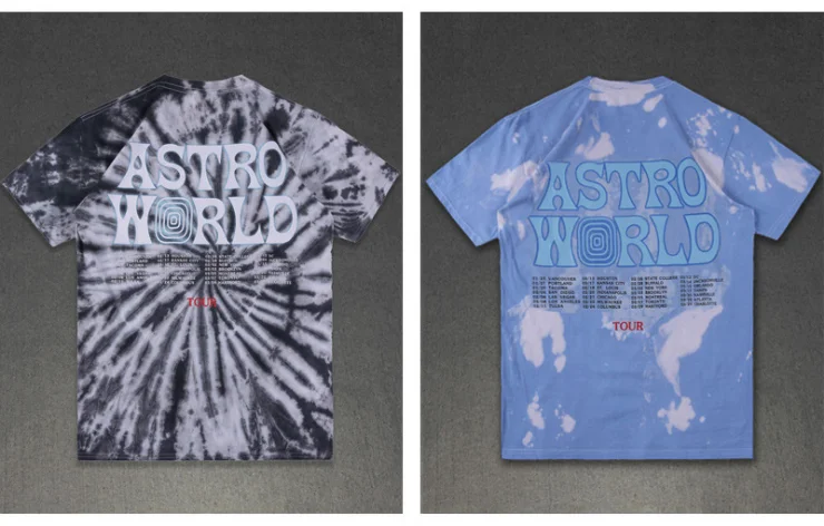 Для мужчин Для женщин TS Astroworld Тур астронавт футболки галстук красить Astrworld футболка в стиле хип-хоп Уличная ASTROWORLD футболка топы, футболки