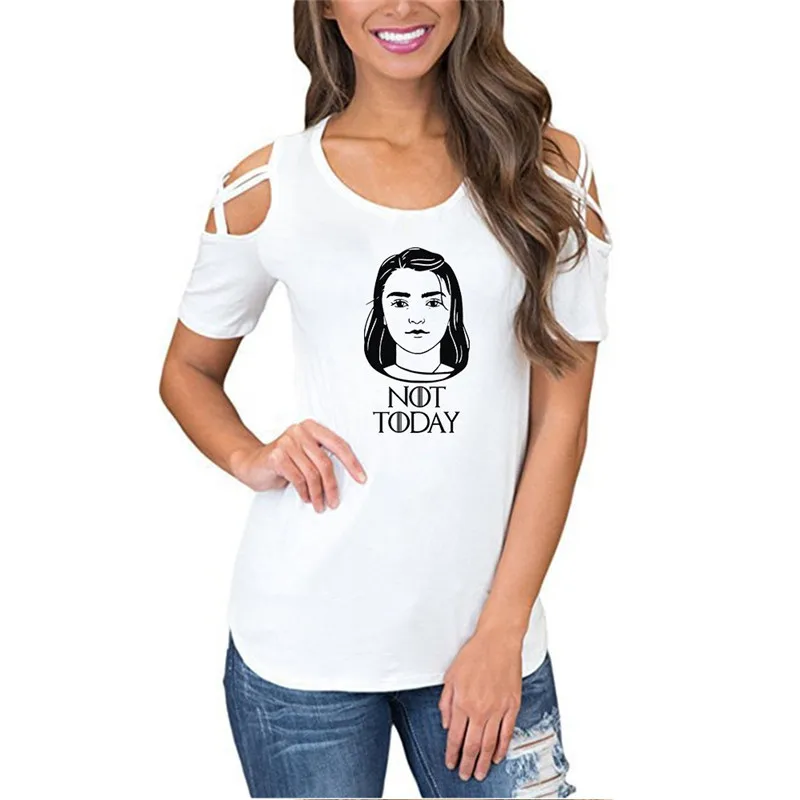 

Off-the-shoulder short-sleeved t-shirt women's summer tide