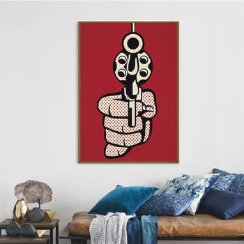 

Pop Art Artwork Roy Lichtenstein Art Painting Silk Canvas Poster Wall Home Decor Schilderij Obrazy Wall Art