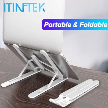

ITINFTEK Stand for Macbook Pro Air Foldable Portable Laptop Desktop Notebook Holder Tablet 15.6 17 Tablet Cooling Bracket Riser