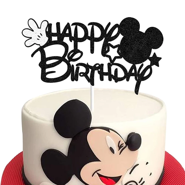 Décoration de gâteau Disney Mickey Mouse, fournitures de fête d'anniversaire  pour bébé - AliExpress