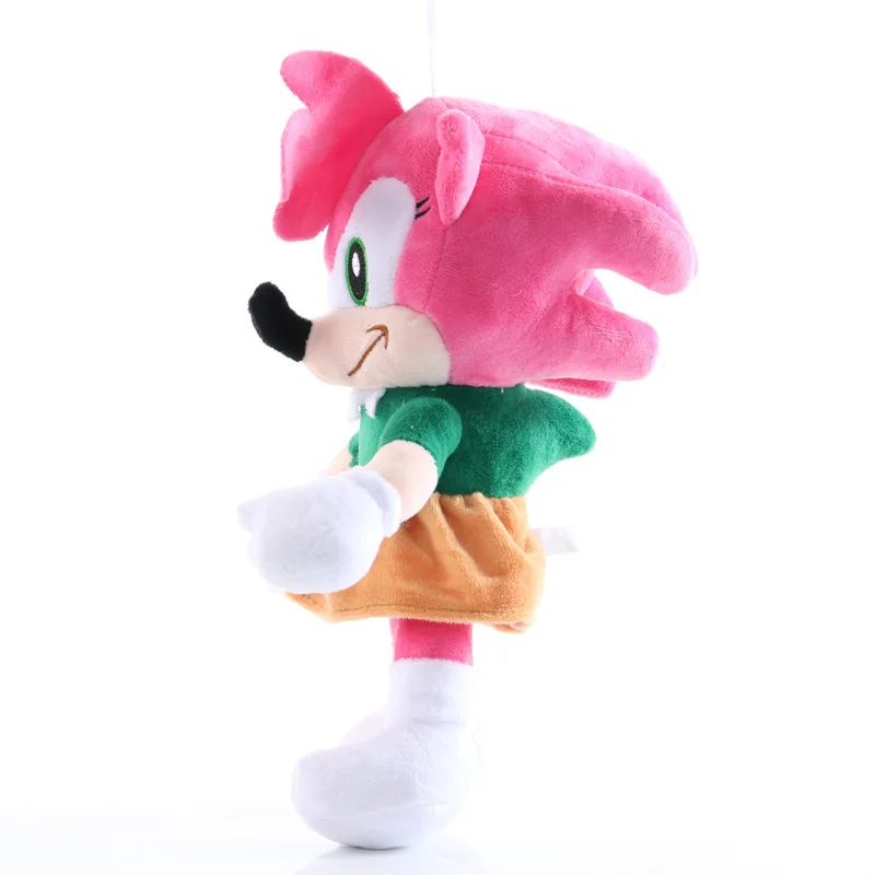 28cm Sonic Plush Doll Black Blue Yellow Hedgehog Soft Stuffed Toy Hot Game Shadow Knuckles Tails For Children Christmas Gifts