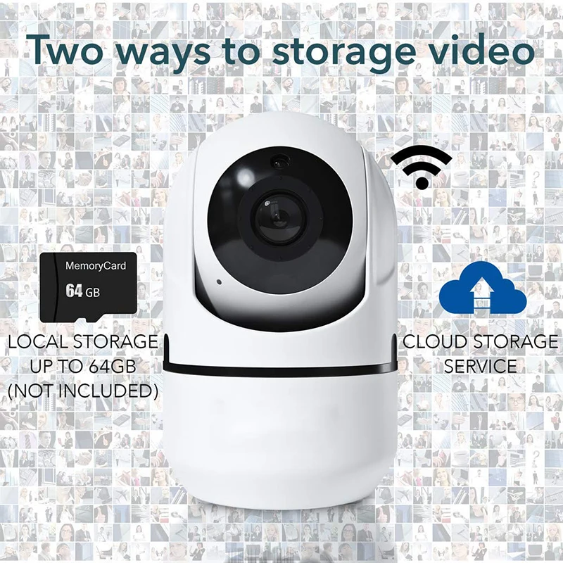 Радионяня, WiFi, автоматическая ip-камера с отслеживанием, 1080 P, HD, WiFi, домашняя камера безопасности, ночное видение, мини-камера видеонаблюдения