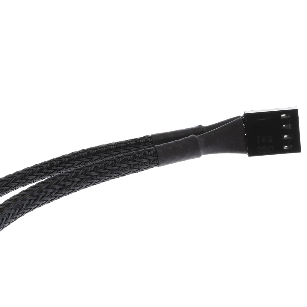 PWM 3/4 pin Y Splitter Computer Fan Power Extension Cable Cord