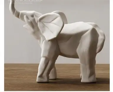 

Ceramic Crafts Elephant Simple household ceramic crafts Television cabinet porch origami Rhino Home decoration