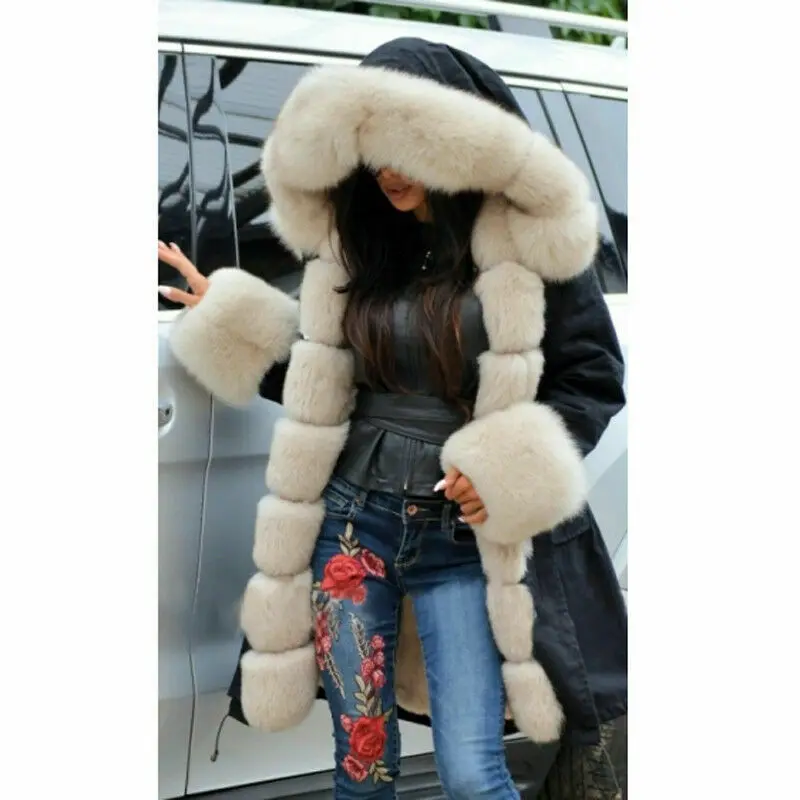 winter jacket women new long parka real fur coat big Hood fur collar hooded parkas thick outerwear street style