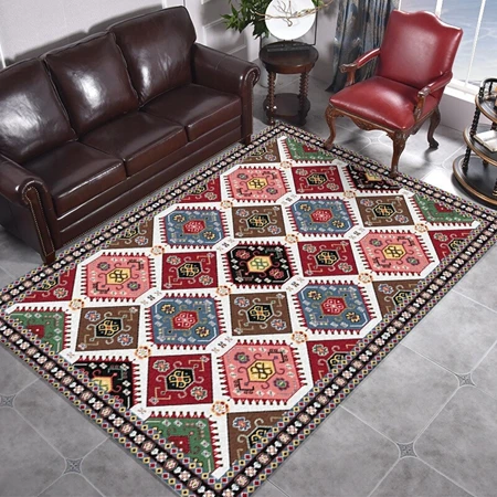 Carpet1 Марокканские ковры Гостиная Спальня Декор Tapete классический персидский стиль Диванный кофейный столик нескользящий коврик для кабинета коврики - Цвет: Carpet1