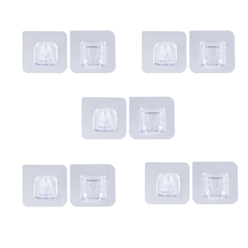 Double-sided Adhesive Wall Hooks 10 pcs