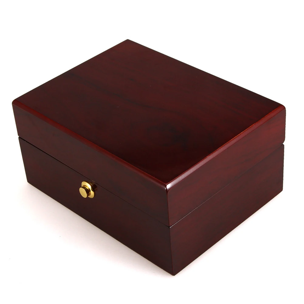 Прочный Органайзер Дисплей роскошный прочный безопасный чехол цвета красного вина элегантный деревянный ящик для часов пылезащитный Универсальный