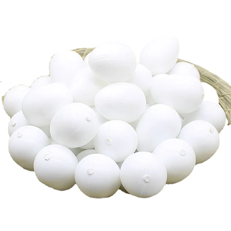 7PCS pigeon supplies water injection fake eggs large simulation solid plastic pigeon ring meat egg appliances