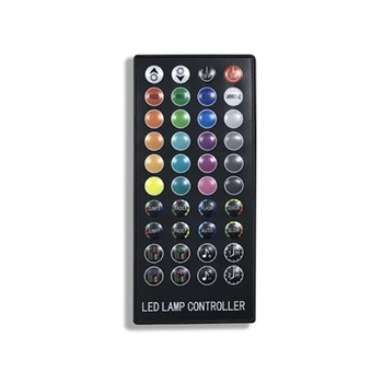 

DC5V-24V Music RGB 4Pin LED Controller + 40Keys IR Remote Control for 5050 2835 Strip Lighting Accessory