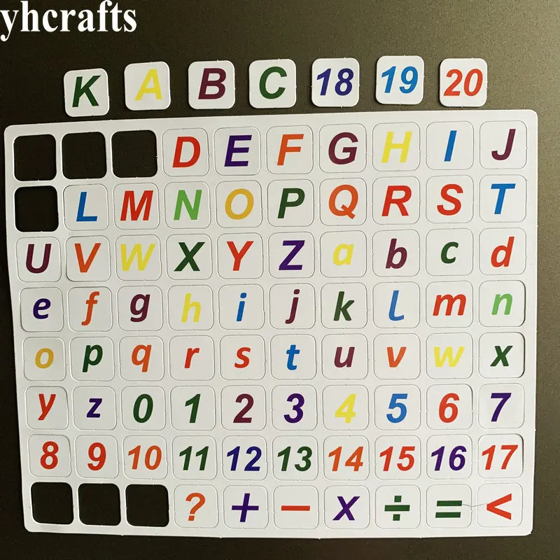 

80PCS/Lot 26PCS capital letters 26PCS lower case English alphabet 0-20 numbers math symbol soft fridge magnet Teach your own