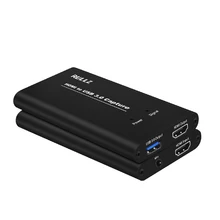 4K 60fps 1080P Карта видеозахвата HDMI к USB 3,0 коробка для записи компьютерная игра Конференц-потоковая прямая трансляция микрофон+ Петля-выход