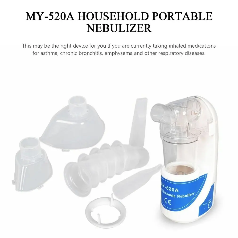 MY-520A 2.4MHz Ultrasonic Nebulizer Handheld Respirator Portable Asthma Humidifier Nebuliser for Olders Kids Children
