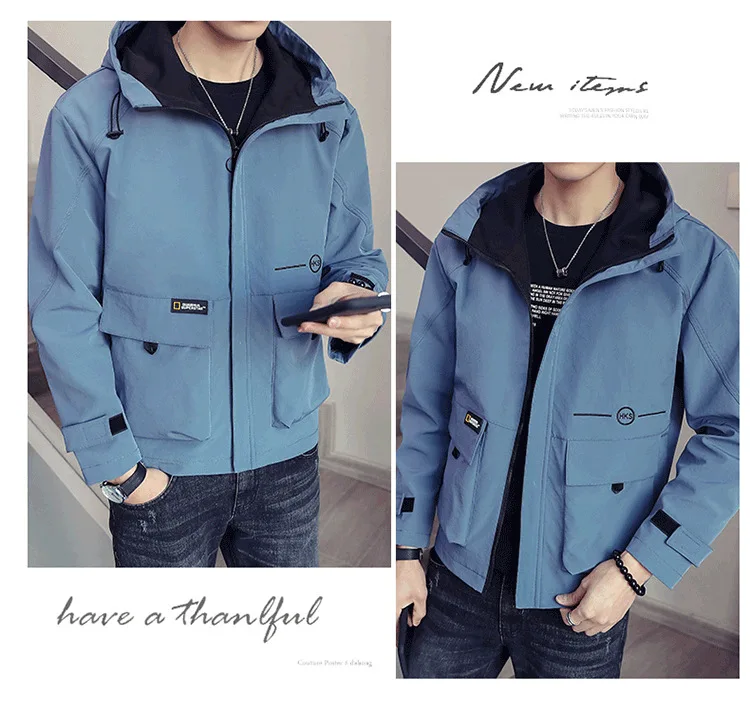 Men Workwear Coat Spring And Autumn New Style Trend Versatile Jacket Men's Casual Handsome INS Popular Brand Clothes