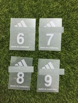 

2019 Made IN Cambodia Wash Tag Match Worn Player Issue Collar Number Size 6 7 8 9 Heat Transfer Printing Soccer Patch Badge