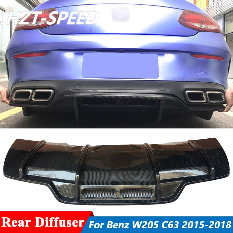 W205 PSM стиль углеродное волокно задний бампер губа Лопата диффузор для Benz C Класс