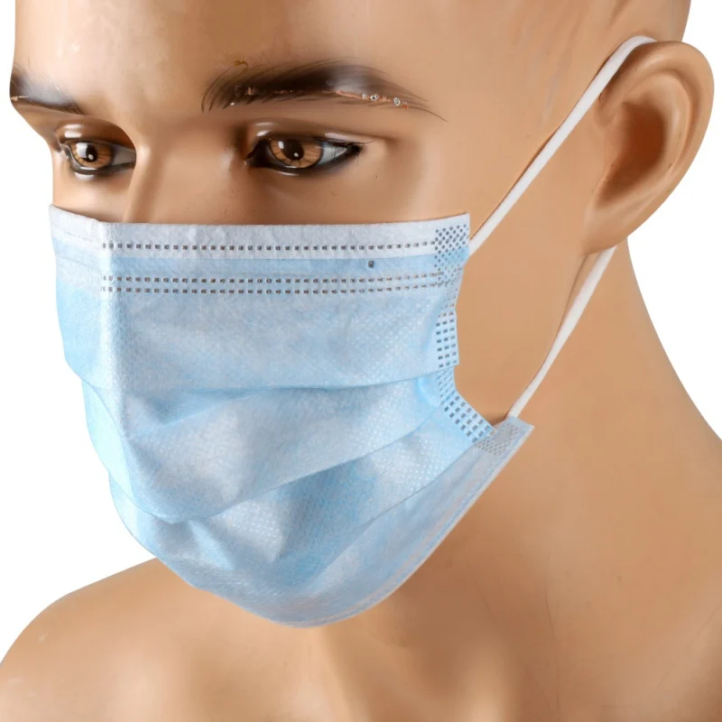 

50PCS/PACK Disposable Face Masks Three-Layers Dust-proof Anti-fog Anti-bacterial Mask