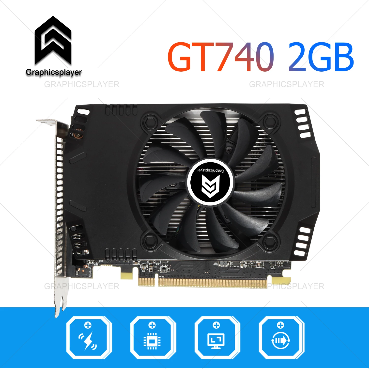 Computer graphics card GT740 2GB 2048MB 128BIT video card VGA original chip for NVIDIA GT desktop PC video card for pc