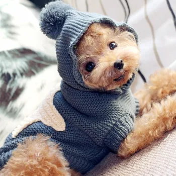 

Printed Warm Winter Fleece Dog Sweaters Pet Clothes For Small Medium Dog Knitted Sweater Winter Clothes Clothing II50GMY