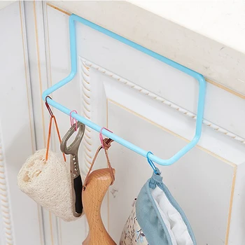 

Cabinet Door Single-bar Towel Rack Plastic Non-marking Rag Rack Towel Bar Multi-purpose Sundries Hanging Storage Finishing Rack