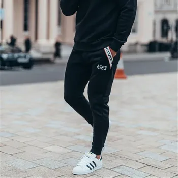

2019 mens joggers Top quality printing casual pants mens brand clothing male gyms Fitness bodybuilding sweatpants trousers