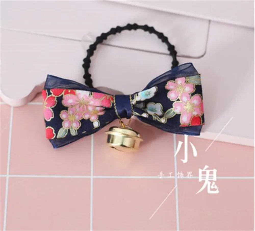 style 22 Ретро-кимоно халат синий бант Головные уборы Аксессуары Лолита косплей кисточки бант боковой зажим шпилька для волос обруч B558 - Цвет: style 22