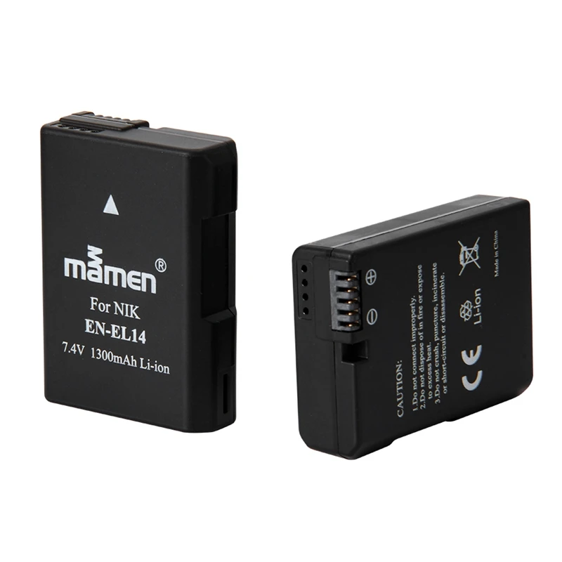 Mamen 2 шт. EN-EL14 EN EL14 EN-EL14A ENEL14 батарея для цифровой камеры Nikon Coolpix D3100 D3200 D5200 P7100 P7700 DSLR батареи