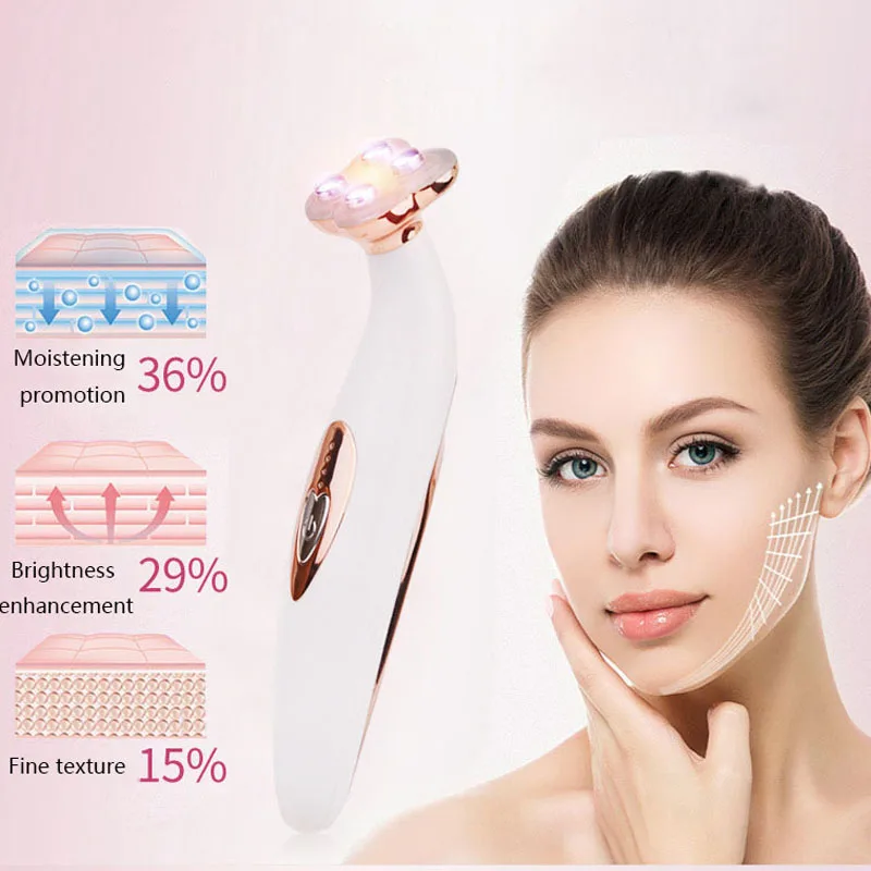  Portable Facial Care Tools Vibrator Ultrasonic Ion Import Massage Face Skin Beauty Machine Anti-Agi